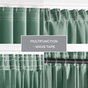 Világoszöld sötétítő termo függöny 140x270 cm Pleat – Restilo