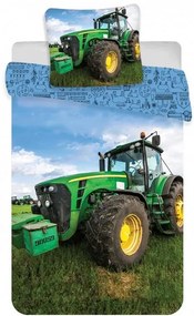 Traktor Green gyerek, ovis ágyneműhuzat 100×135cm, 40×60 cm