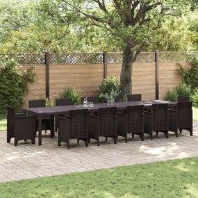 Kerti Asztal Barna 400x100x73 cm Poli Rattan, Kerti Asztal Barna 250x100x73 cm Poli Rattan, Kerti Asztal Barna 150x100x73 cm Poli Rattan