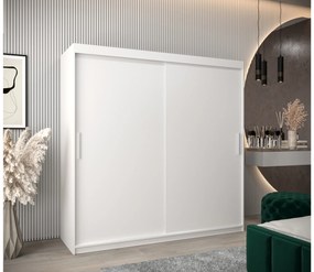 Ruhásszekrény 200 cm Toki (matt fekete + matt fehér). 1064845