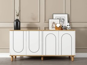 Ravone komód, zafír tölgy-fehér, 150 cm