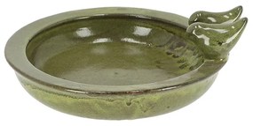 Kerámia madáretető és itató, zöld