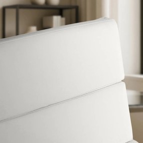 Forgószék fehér ökobőr. CAMILO