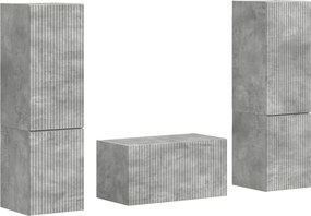 vidaXL TV szekrény garnitúra 5 pcs Beton Szürke Faanyag