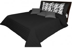 Fekete ágytakaró varrással Szélesség: 220 cm | Hossz: 240 cm