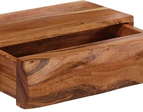 2 darab tömör akácfa fali polc 30x17x8 cm