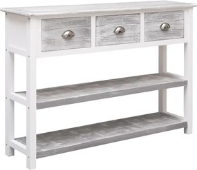 vidaXL antik szürke tömör császárfa tálalószekrény 108 x 30 x 76 cm
