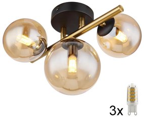 Globo Globo 56135-3W - LED Felületre szerelhető csillár RIHA 3xG9/3,5W/230V réz GL6869