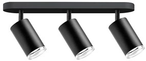 Polux Fürdőszobai spotlámpa TURYN 3xGU10/10W/230V IP44 fekete 324726