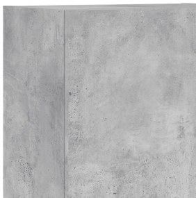 vidaXL 5 darab betonszürke szerelt fa fali TV-bútor