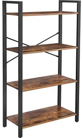 NAVARO könyvespolc barna/fekete