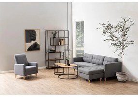 Seaford fekete kerek dohányzóasztal, ⌀ 80 cm - Actona