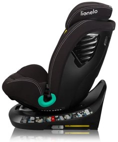 Lionelo autós gyerekülés alappal, forgatható BASTIAAN ONE i-Size 40-150 cm Fekete Carbon