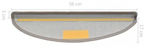 10 db tópszínű lépcsőszőnyeg 56x17x3 cm