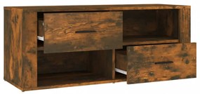 füstös tölgy színű szerelt fa TV-szekrény 100 x 35 x 40 cm