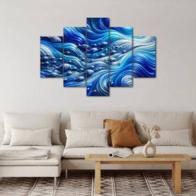 Kép – Halak a hullámokban (150x105 cm)
