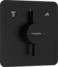 Hansgrohe DuoTurn Q zuhany és fürdő csaptelep vakolat alatti rész nélkül matt fekete 75414670
