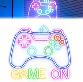 Neon Led ajándék fali neon szoba Game On Usb Éjszakai Lámpa