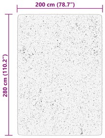 HUARTE fekete rövid szálú puha és mosható szőnyeg 200 x 280 cm