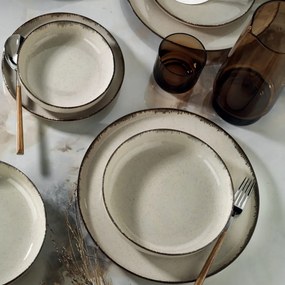 18 részes porcelán étkészlet fahéj