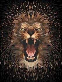 Fotótapéta Oroszlán geometrikus sörény háromszögek modern 184x254 +ragasztó