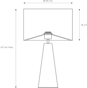 Lucide 10501/81/37 - Asztali lámpa EXTRAVAGANZA VELVET 1xE27/60W/230V
