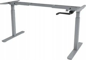 Állítható íróasztali állvány manuálisan állítható magassággal Ezüst robusztus