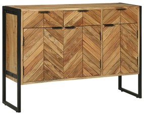 Oldalszekrény 100x30x75 cm Tömör Fa Akác