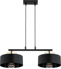Brilagi - Kábelen függő csillár SPRING 2xE27/60W/230V fekete/arany