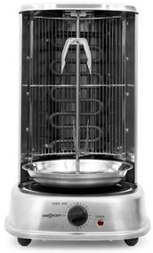 OneConcept Kebap Master, vertikális grill, 1800 W, ezüst