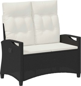 vidaXL Kerti pad Fekete és Krém 105 x 60 x 112 cm Acél és poliészter