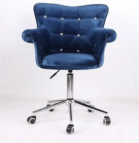 HR804CK Tengerkék modern velúr szék