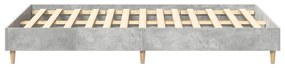 betonszürke szerelt fa ágykeret matrac nélkül 140x190 cm