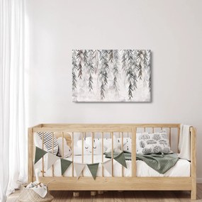 Kép - Fűzfa gallyak szürke vakolatban (90x60 cm)
