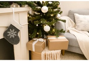 Függeszthető karácsonyi zokni SNOW SOCK 12 cm - több színben Termék színe: Világosszürke