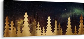 Kép - arany éjszaka (120x50 cm)