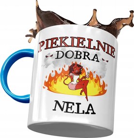 Kék Bögre Neli Feleség Barátnő Ajándék Nyomtatott Fotóval