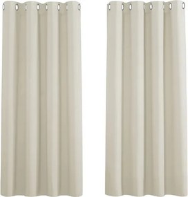 Miulee Sötétítő függöny, világos bézs, átlátszatlan 140x225 nappaliba