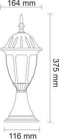 Polux FLORENCJA 302588 Állólámpa 1x20W/E27 IP43