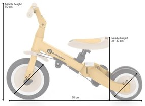 PETITE&amp;MARS - Gyermek tricikli 5in1 TURBO Desert Sand