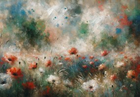 Fotótapéta - Pipacsos mező absztrakciója (147x102 cm)