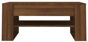 Barna tölgy színű szerelt fa dohányzóasztal 102x55x45 cm