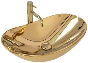 Rea Royal mosdótál 62x36 cm ovális arany REA-U4545