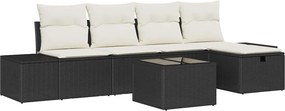 vidaXL Kanapé Szett párnával 6 pcs polirattan