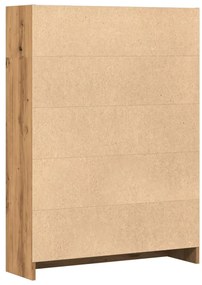 kézműves tölgy szerelt fa könyvespolc 80 x 24 x 109 cm