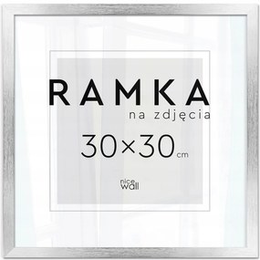 Képkeret 30x30 Képkeret Fénykép szögletes ezüst