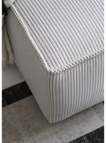 Fehér kordbársony kinyitható sarokkanapé (bal oldali) Brave Dave – Miuform