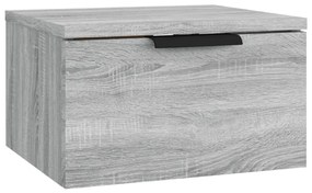 2 db szürke sonoma falra szerelhető éjjeliszekrény 34x30x20 cm