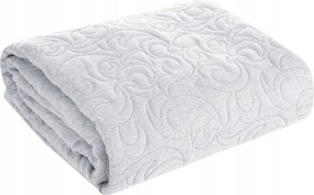 Dekoratív ágytakaró LEN4 220x240 ezüst steppelt dísz