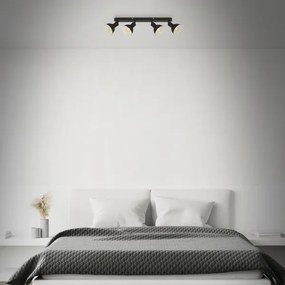 Brilo - Spotlámpa RETRO 4xE14/25W/230V fekete